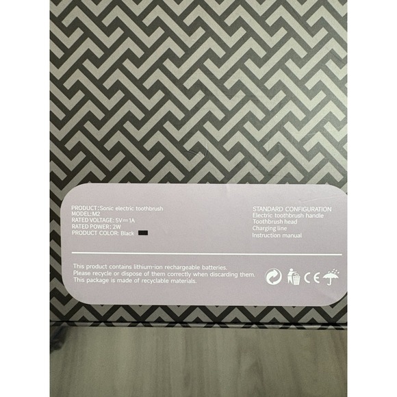 Sodentist Unisex Adult's Sonic Electric Toothbrush M2 Black One Size - Picture 3 of 3